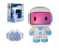 Lexibook, Powerman, Mini Robot Programmabile, Voce e Luci, Bianco, ROB13LXB | 20 azioni programmabili, 10 canzoni e balli, 3 luci, registra e riproduce messaggi, telecomando 4 vie con clip