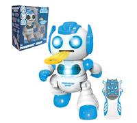 Lexibook, Powerman® Shoot - Il Mio Primo Robot lanciadischi, Robot telecomandato programmabile, Suona Musica e Balla, Effetti sonori e Luminosi, 12 Dischi di gommapiuma, ROB17LXB