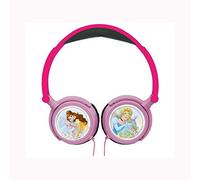 Lexibook, Principesse Disney, Cuffie stereo, volume sicuro per bambini, pieghevoli e regolabili, rosa/nero, HP010DP