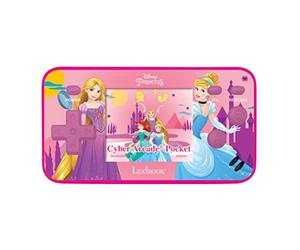 Lexibook, Principesse Disney, Cyber Arcade Pocket, console di gioco portatile, 150 giochi, schermo LCD da 1,8", funzionamento a batteria, rosa, JL1895DP