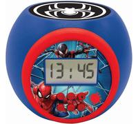 Lexibook, proiettore Spider-Man con funzioni di sveglia e allarme, lampada notturna con timer, schermo LCD, alimentato a batteria, RL977SP