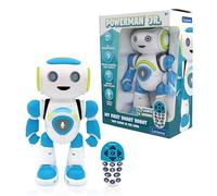 Lexibook ROB20EN Powerman Jr. Smart Interactive Lettura in The Mind-Toy per bambini, Danze, Suona musica, Animali Quiz, STEM Programmabile, Telecomando Boy Robot-Verde/Blu