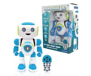 Lexibook ROB20EN Powerman Jr. Smart Interactive Lettura in The Mind-Toy per bambini, Danze, Suona musica, Animali Quiz, STEM Programmabile, Telecomando Boy Robot-Verde/Blu