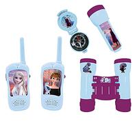 Lexibook Lexibook-RPTW12FZ Frozen-Set Completo per Bambini-Walkie-Talkies 120m, Binocolo, Bussola, Torcia