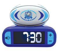 Lexibook, Rugby-Sveglia Notturna Rubgy, Suoni e Melodie, Schermo LCD retroilluminato, Luminosa, Snooze, Blu/Bianco, Colore, RL800RG