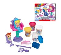 Lexibook, Salone di Bellezza Sirene in Pasta Modellabile, Rosa Bianco Blu Giallo, CRDOUGH12