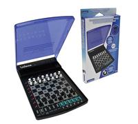Lexibook, Set di scacchi elettronico da viaggio, 32 pezzi, 64 livelli di difficoltà, 1 a 2 giocatori, Gioco di strategia, Gioco da tavolo per famiglie, LCG500