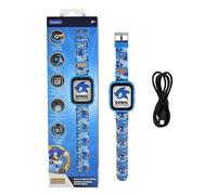 Lexibook, Sonic The Hedgehog, Orologio selfie, Schermo tattile HD, Fotocamera 720p, Lettore MP3, Altoparlante integrato, Registratore vocale, Contapassi, 5 giochi DMW070SN