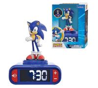 Lexibook Lexibook-RL800SN, The Hedgehog, Sveglia con Luce Notturna di Sonic, Suoni e Melodie, Schermo LCD Retroilluminato, Luminoso, Snooze, Colore Blu, Taglia Unica, RL800SN