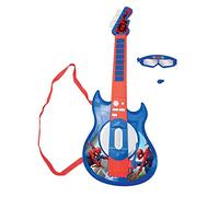 Lexibook Lexibook-K260SP Spider-Man Chitarra Elettronica illuminata, Occhiali con Microfono, Canzoni Demo, MP3 Plug, Blu/Rosso, Multicolore