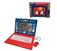 LEXIBOOK, Spider-Man, Computer Bilingue e Educativo Spagnolo/Inglese, Giocattolo per Bambini, 170 Attività per Imparare, Giocare Giochi e Musica, Grande Schermo, Blu/Rosso, JC599SPi2LXB
