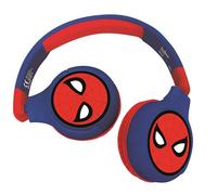 Lexibook, Spider-Man, Cuffie Bluetooth 2 in 1 Stereo Wireless Wired, Volume sicuro per bambini, pieghevoli, regolabili, rosso/blu, HPBT010SP
