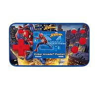 Lexibook, Spider-Man, Cyber Arcade Pocket, console di gioco portatile, 150 giochi, schermo LCD da 1,8", alimentazione a batteria, blu/rosso, JL1895SP
