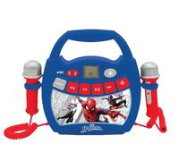 Lexibook Spider-Man Lettore Musicale Karaoke Portatile per Bambini Microfoni, Effetti di Luce Bluetooth Registrazione vocale e funzioni di Modifica, Blu, MP320SPZLXB