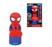 Lexibook - Spider-Man - Luce Notturna LED per i Bambini, Cambiamento di Colore, Luce soffusa, Batterie, Blu/Rosso, NLJ01SPLXB