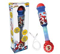 LEXIBOOK, Spider-Man Microphone with Light Tube, Speaker, Melodies, and Sound Ef