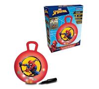 Lexibook, Spider-Man, Palla Saltellante Gonfiabile, Pompa Manuale Inclusa, Plastica Sicura e Resistente, Rosso, BG040SPLXB