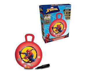 Lexibook, Spider-Man, Palla Saltellante Gonfiabile, Pompa Manuale Inclusa, Plastica Sicura e Resistente, Rosso, BG040SP