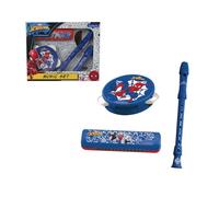 Lexibook, Spider-Man, Set Musicale, 3 Strumenti, Blu, KLC9SPLXB | Set musicale con tamburello, armonica e flauto dolce per sviluppare ritmo, creatività e coordinazione.