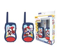 Lexibook, Spidey e i suoi fantastici amici, Talkie-Walkies 200m, Gioco di comunicazione per bambini, 2 canali di comunicazione, Clip cintura, a pile, Blu/rosso, TW12SP1