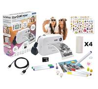 Lexibook StarCAM Print, Confezione di Fotocamera con Stampante istantanea, Funzione Foto e Video, Scheda SD da 32 GB e Kit di Personalizzazione Foto Inclusi, DJ150LXB