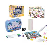 Lexibook, Starcam® Print Disney Stitch, Set Fotocamera Digitale HD con Stampante istantanea, Scheda SD e Kit per la Personalizzazione delle Foto, Blu, DJ149D