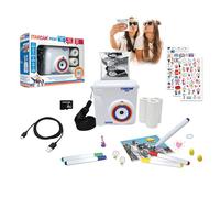 Lexibook, Starcam Print, Fotocamera con stampante istantanea, 3 rotoli di carta e cordino, Bianco, DJ130