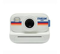 Lexibook, STARCAM Print HD, fotocamera con stampante istantanea, foto, video, selfie, musica, funzioni di gioco, kit di personalizzazione e scheda SD da 32 GB inclusa, bianco, DJ165