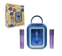 Lexibook Macchina Karaoke Stitch BTC030D – 2 microfoni wireless, Bluetooth, batteria integrata, Blu
