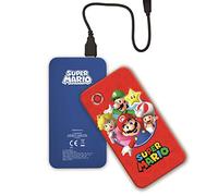 Lexibook, Super Mario Luigi, Batteria esterna portatile a ricarica rapida da 10000 mAh, erogazione di energia, cavo USB C incluso, rosso/blu, PB10000