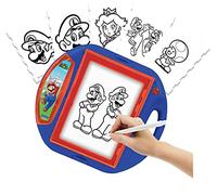 Lexibook- Super Mario Proiettore da Disegno, 4 timbri, 10 Modelli, Schermo Luminoso, 1 Penna Inclusa, Rosso/Blu, Colore