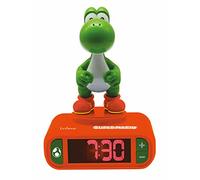 Lexibook Lexibook-RL800NI1 Yoshi Nintendo Effetti sonori di Super Mario-Sveglia per Ragazzi-con Snooze-Arancione/Verde, Colore, Taglia Unica