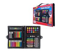 Lexibook, Super Set d'Arte Studio Portatile 80 Pezzi Nero, ARTSET2LXB | Set d'arte portatile da 80 pezzi con custodia per disegnare, colorare e creare ovunque, ARTSET2LXB