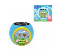 Lexibook Sveglia con proiettore Peppa Pig con Funzione Snooze, Luce Notturna con Timer, Schermo LCD, a Batteria, Blu/Giallo, RL977PPLXB
