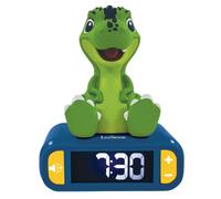 Lexibook - Sveglia digitale Dinosaurio - Con luce notturna e effetti sonori