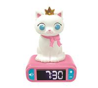Lexibook Lexibook-RL800KT Sveglia Digitale Luce Notturna Snooze, Orologio per Bambini, Gattino Luminoso, Colore Bianco/Rosa, Batterie Non Incluse