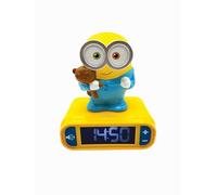 Lexibook - Sveglia Digitale Minions con Luce Notturna Snooze e Suoni, Orologio, Bob Luminoso - Giallo/Blu - RL800DESLXB