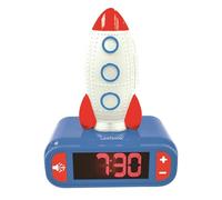 Lexibook - Sveglia Digitale Razzo per Bambini con Luce Notturna Snooze, Orologio per Bambini, Razzo Luminoso, Colore Blu - RL800SPCLXB