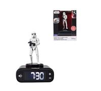 Lexibook, Sveglia Star Wars Stormtrooper con Suoni Nera, RL800SW2LXB | Sveglia Stormtrooper con effetti sonori, figura LED, display LCD, snooze e design da comodino per bambini.