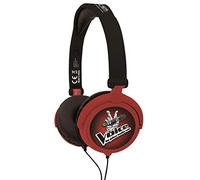 Lexibook The Voice Cuffie Stereo, Alimentazione a Misura di Bambino, Pieghevole e Regolabile, Rosso/Nero, HP015TV