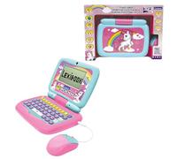 Lexibook, Unicorno, Computer portatile educativo bilingue francese/inglese con 40 attività di cui un nuovo modo per imparare a leggere e contare, JC398UNIi1LXB