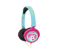 Lexibook, Unicorno, Cuffie stereo, volume sicuro per bambini, pieghevoli e regolabili, rosa/blu, HP017UNI