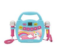 Lexibook Unicorno, Il Mio Primo Lettore Digitale con Microfono, Senza Fili, Funzione registra, Effetti vocali, per i Bambini, Blu/Rosa, MP300UNIZ