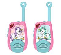 Lexibook Unicorn Walkie Talkie per bambini 2 km di trasmissione Funzione luce codice Morse Clip da cintura per il trasporto, batteria, rosa, TW25UNI