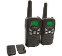 Lexibook- Walkie-Talkie da 8 km, Suono Digitale, Gioco di Comunicazione Indoor e Outdoor, Clip da Cintura, Nero, Colore