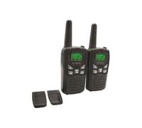 Lexibook- Walkie-Talkie da 8 km, Suono Digitale, Gioco di Comunicazione Indoor e Outdoor, Clip da Cintura, Nero, Colore