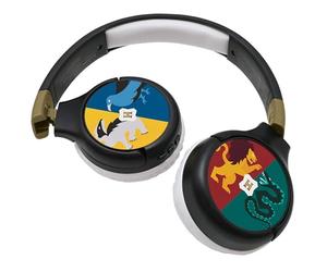 Lexibook - Warner Harry Potter - Cuffie Bluetooth 2-in-1 - Stereo senza fili cablato, cassaforte per ragazzi, pieghevole, regolabile, nero/grigio, HPBT010HPLXB