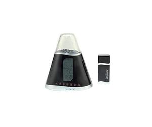 Lexibook WB400 - Stazione Meteo, Schermo LCD retroilluminato, Ora, Data, Temperatura Interna, Umidificatore, Tema Terra/Acqua/Fuoco, Nero