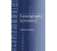 Lexicography, An Introduction