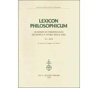 Lexicon philosophicum. Quaderni di terminologia filosofica e storia delle idee. Vol. 12